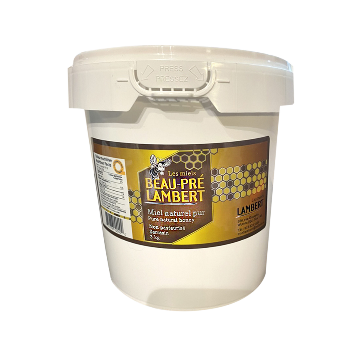 Le Capitaine raw unpasteurized buckwheat honey, 3 kg