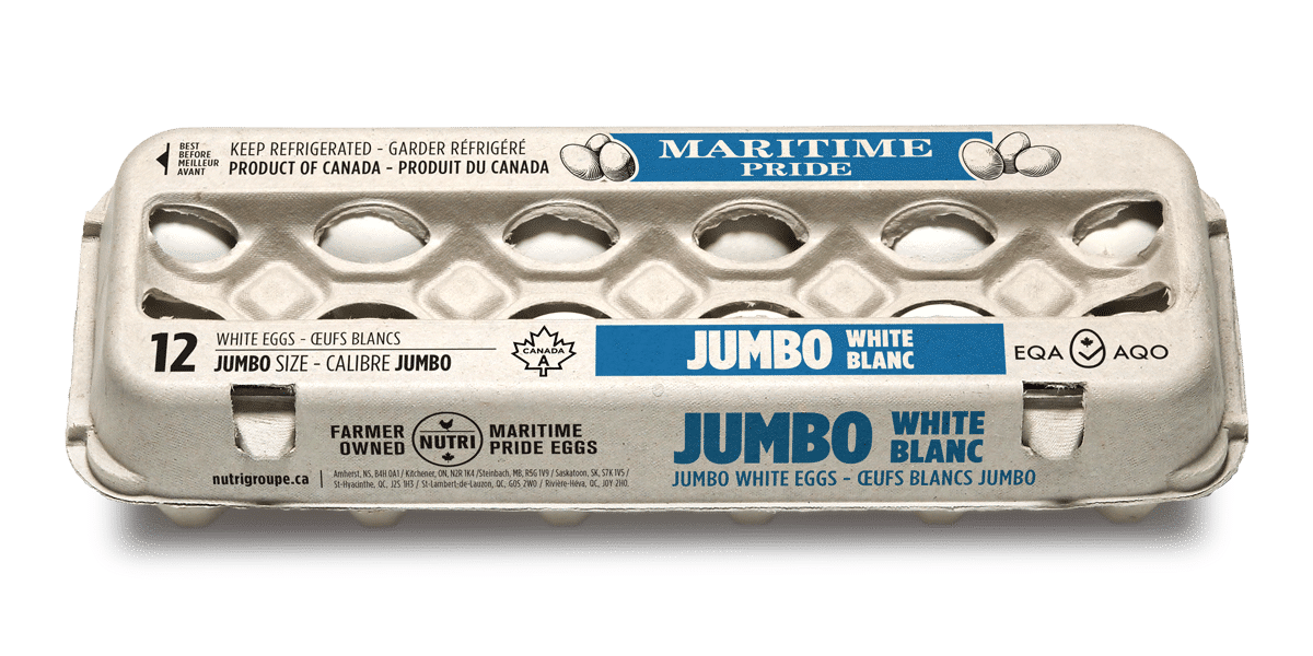 12 x Jumbo White Eggs