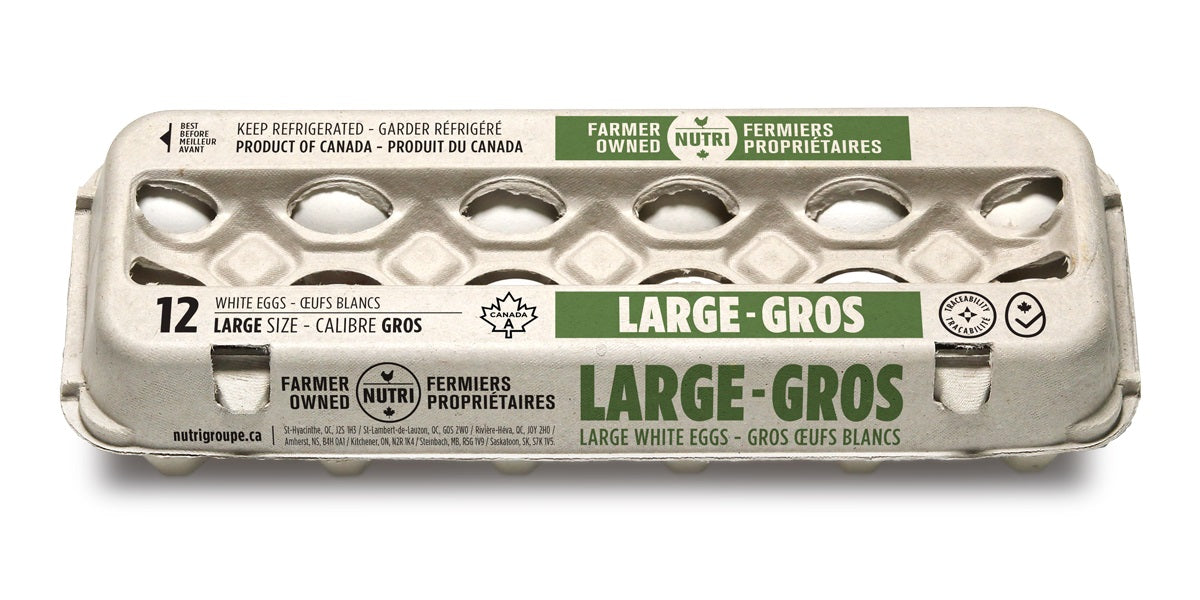 12 x Large White Eggs