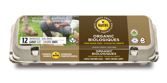 12 x Organic Biologique Large Brown Eggs