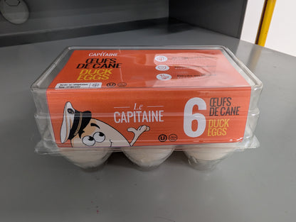 Le Capitaine certified organic, kosher free-range duck eggs (6-pack)