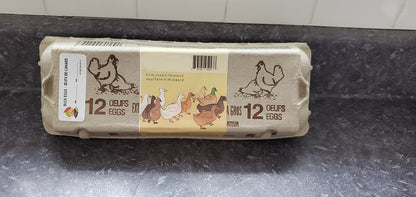 Le Capitaine certified organic, kosher free-range duck eggs, dozen - carton with label