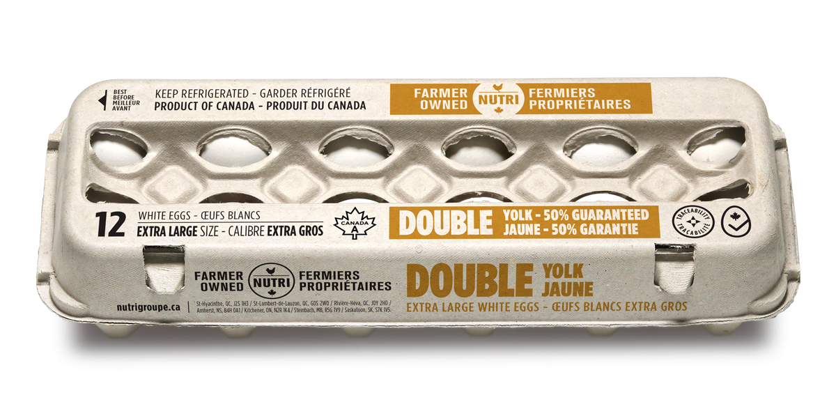 12 x Double Yolk Extra Large White Egg